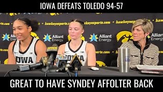 Syndey Affolter Back In Iowas Lineup hawkeyes [upl. by Htenay]