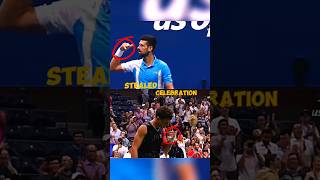 Does Novak Djokovic stealed ben sheltons celebration 🤔 tennis novakdjokovic usopen [upl. by Aiker2]