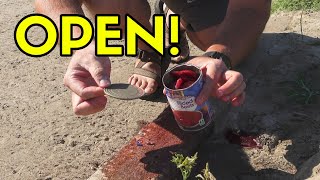 How To Open A Can Without A Can Opener [upl. by Assirolc]