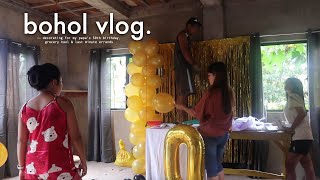 pinas vlog ⎯ decorating for my papas 50th birthday grocery haul amp last minute errands  liebe ann [upl. by Doble371]