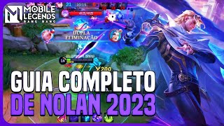 TUTORIAL COMO JOGAR DE NOLAN  COMBO BUILD EMBLEMA  MLBB [upl. by Ydualc]