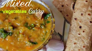 Vegetables Kurma For Chapathi Roti Parota in telugu Potato Carrot gravy curry for Dinner Recipes [upl. by Drawoh]