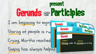 Gerunds and Present Participles  EasyTeaching [upl. by Nyrret]