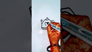 Tea pot drawing for kids howtodraw kidsdrawing shorts ​⁠PalakEducationArts [upl. by Limaa]