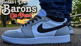 Jordan 1 Low BARONS  Early On Feet Look 👀 [upl. by Liv]