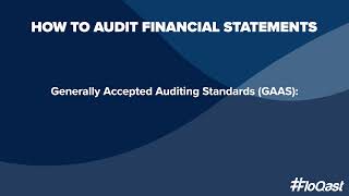 How to audit financial statements  FloQast [upl. by Atinek]