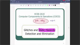 ECSE 2610 CoCO Lecture 5 Glitches and Hazards [upl. by Gregson]