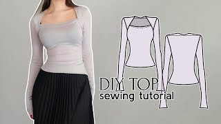 DIY BalletCore Inspired Shoulder Wrap Top  Sewing Pattern by Dressmaking Amóre [upl. by Lleddaw]