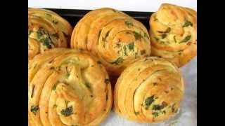 Scallion Pinwheel Bread  Dinner Rolls Recipe [upl. by Felizio]