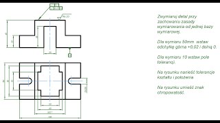 Wymiarowanie rysunku w programie AutoCad [upl. by Drawdesemaj173]