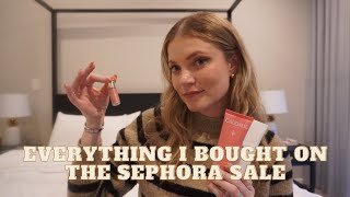 Everything I bought on the Sephora Sale beautyproducts newmakeup skincare sephorahaul [upl. by Anahsor]