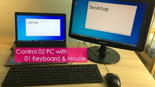 How to control 2 PCs with just 1 mouse and 1 keyboard  Microsoft app [upl. by Lenroc]