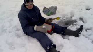 Finnish ice fishing in Promille pilkki [upl. by Nyliac]