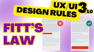 UXUI Design Rule 3️⃣  Fitts Law 🤘 [upl. by Patrizius]