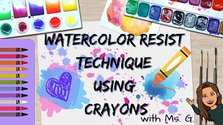 Watercolor Resist with Crayons [upl. by Iron]