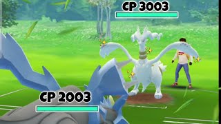 Shiny reshiram vs Kyurem pokemon go [upl. by Leirbag357]