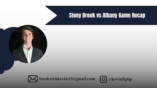 Stony Brook vs Albany Game Recap [upl. by Olegnaleahcim]