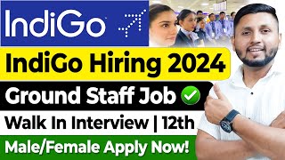 Indigo Recruitment 2024  12th Pass  Fresher Job  Indigo Airlines Job Vacancy 2024  Airport Jobs [upl. by Ygiaf767]