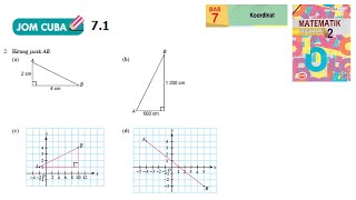 KSSM Matematik Tingkatan 2 Bab 7 koordinat jom cuba 71 no2 buku teks form2 [upl. by Narine43]