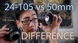 Canon 24105 vs 50mm  Low Light Depth of Field Versatility DIFFERENCES [upl. by Ardni]