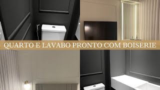 BOISERIE DE EVA INSTALADO  Tour Pelo Quarto e Lavabo com Boiserie Instalado e Pintado [upl. by Lizabeth]