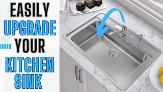 Kitchen Sink Install  Double Sink to Single Drain [upl. by Diarmuid115]