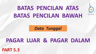 Cara Mencari Pagar Dalam Luar Batas Pencilan Dalam Luar Data Pencilan Matematika Statistika BELATIK [upl. by Aneerol]