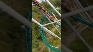 AWESOME Drone Video of a CRAZY Roller Coaster 🎢 shorts [upl. by Jobey]