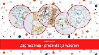 Zaproszenia  prezentacja wzorów [upl. by Eibreh]