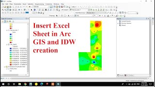 Importing Excel Data in Arc GIS How to Do interpolation IDW in Arc GIS [upl. by Burd]