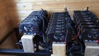 GPU miner  Moving to solar 354KW 35 GPU Rig [upl. by Oigile]