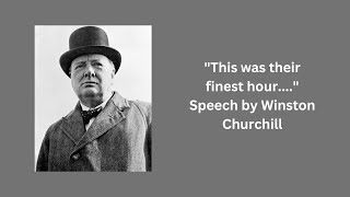 Winston Churchill quotfinest hourquot best version [upl. by Charmane]