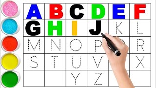 Collection of uppercase amp lowercase alphabet dotted lines ABCD alphabet writing alphabet song A Z [upl. by Jarlathus]