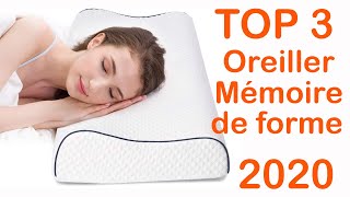 TOP 3  Meilleur Oreiller à Mémoire de forme 2020 [upl. by Obe]