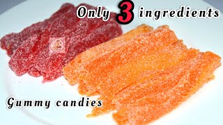 Gummy candy  Jujubes Recipe  Jello Candy  Chachis guide [upl. by Riaj207]