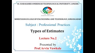 Different Types of Estimates [upl. by Legge]