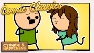 Kissing On The First Date  Cyanide amp Happiness Comic Classics shorts [upl. by Kline996]