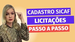 Cadastro no Sicaf para licitações passo a passo [upl. by Roanne]