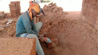 Laterite Stone Design Cutting  Red Stone Cutting And Shaping Work [upl. by Wain]