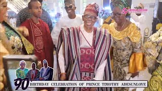 Ageless at 90 Reception of Sir Timothy Adesunloyes Father of Canada Big Boy Adebiyisola birthday [upl. by Aenal]