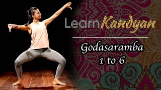 Godasaramba 1 to 6  Learn Kandyan Dance  Step By Step  Demonstrated in English [upl. by Sokem652]