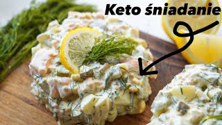 Moje KETO śniadanie • sałatka z łososiem 🍣 [upl. by Archangel]