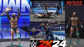 WWE 2K24 Myrise Superstar  Embarrassing Logan Paul  Elimination Chamber [upl. by Fishback]