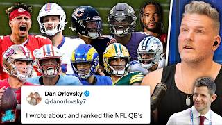 The Pat McAfee Show Rips Apart Dan Orlovskys quotTop 10 Quarterbacksquot Rankings [upl. by Lezirg]