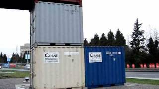 Shipping container inukshuk in Richmond BC [upl. by Marris]