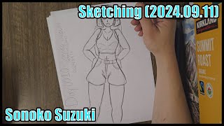 Twiska Draws Sonoko Suzuki Part 1 Sketch [upl. by Norton]