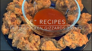 HowTo make Fried Chicken Gizzards 3 ways Keto Friendly  with Almond Flour [upl. by Anesuza628]