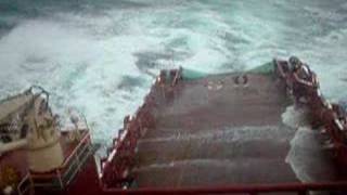 Anchor Handling Vessel quotMaersk Assisterquot in hard weather in the North Sea [upl. by Belldas]