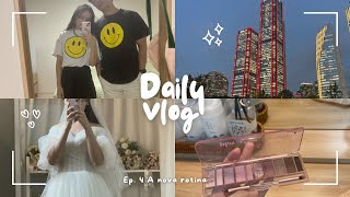 Vlog vida na Coreia 👰🏻‍♀️☁️ Uma noite no Rio Han meus produtos favoritos vestido de noiva [upl. by Kelam]