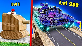 Level 1 vs 1000 Tanks in GTA 5 [upl. by Barbabra]